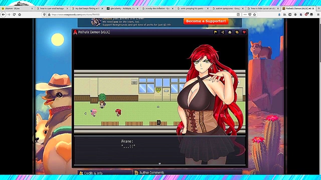 Horny Big-Titted Anime Babe Fingers & Cures Nymphomania With Creampie