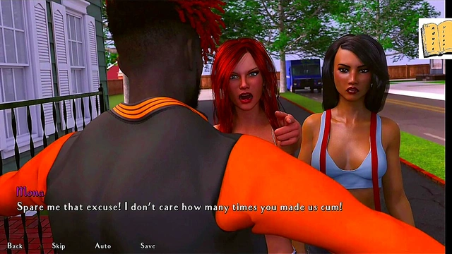 Redhead Chick With Big Tits And Ass Rides Dick Hard In 3D Hentai Game Walkthrough