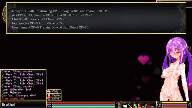 Horny Anime Dancer Strips for Rough BDSM Action in Wings of Rodea