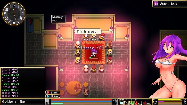 Horny Anime Dancer Strips for Rough BDSM Action in Wings of Rodea