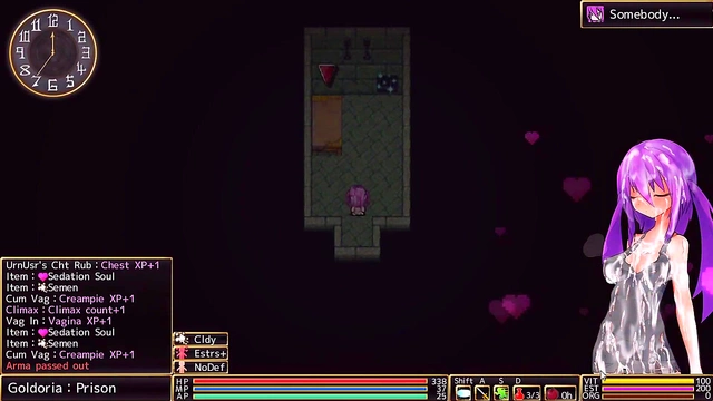 Horny Anime Dancer Strips for Rough BDSM Action in Wings of Rodea