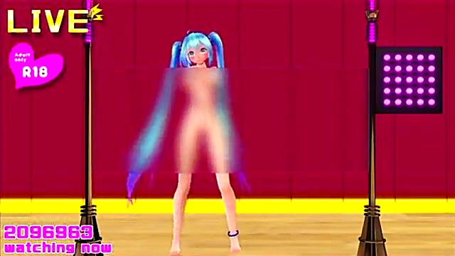 Hatsune Miko Dances Seductively While Revealing Her Beautiful Body Solo