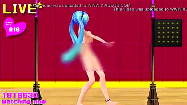 Hatsune Miko Dances Seductively While Revealing Her Beautiful Body Solo