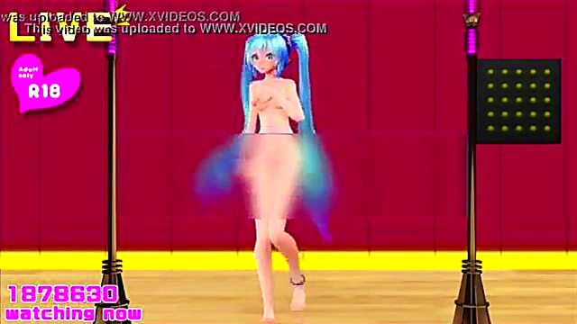 Hatsune Miko Dances Seductively While Revealing Her Beautiful Body Solo