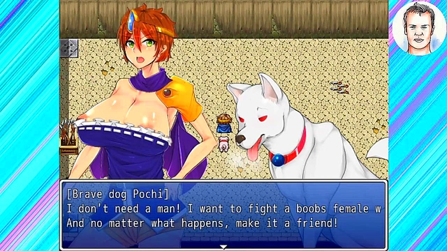 Big-Titted Anime Babe Gets Pussy Fucked Hard In Doggy Style By Game Character