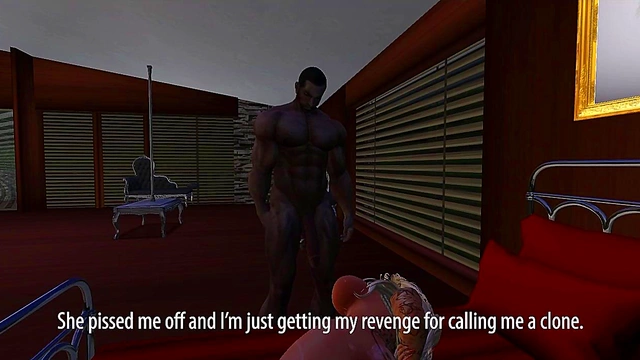 Blonde MILF Clone Gets DP & Gagged Bondage Orgasm in Anime Adventure