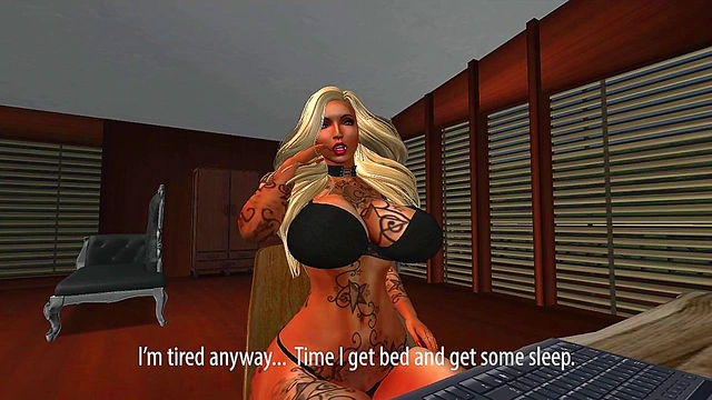 Blonde MILF Clone Gets DP & Gagged Bondage Orgasm in Anime Adventure