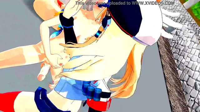 Naked Futanari & Girl Groove Together in Erotic Yard Dance Session