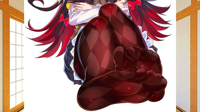 Teen Ai Yashajin Teases With Pantyhose-Covered Feet For JOI Jerk-Off Session