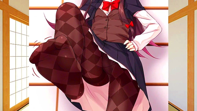 Teen Ai Yashajin Teases With Pantyhose-Covered Feet For JOI Jerk-Off Session