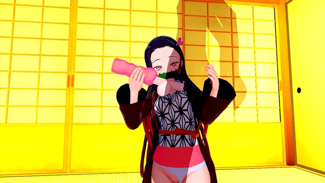 Nezuko From Demon Slayer Rides Soft Dick To Orgasmic Ejaculation Fantasies