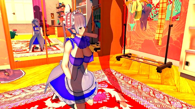 Big-Titted Maid Seduces in 3D Hentai for Intense Game-Like Action