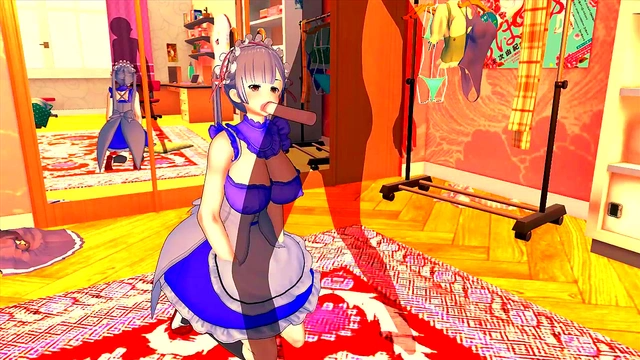 Big-Titted Maid Seduces in 3D Hentai for Intense Game-Like Action