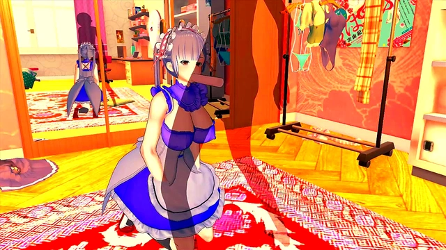 Big-Titted Maid Seduces in 3D Hentai for Intense Game-Like Action