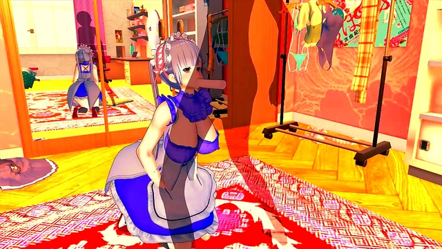 Big-Titted Maid Seduces in 3D Hentai for Intense Game-Like Action