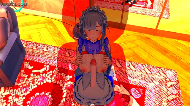 Big-Titted Maid Seduces in 3D Hentai for Intense Game-Like Action