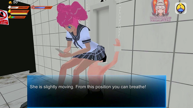 Chained Student Suffers Toilet Humiliation by Dominant Police Woman POV