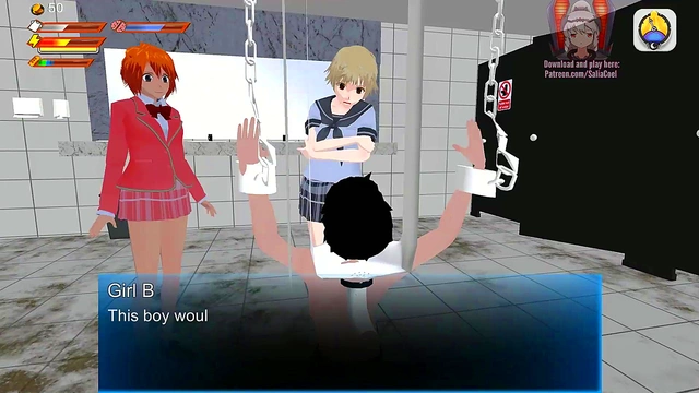 Chained Student Suffers Toilet Humiliation by Dominant Police Woman POV