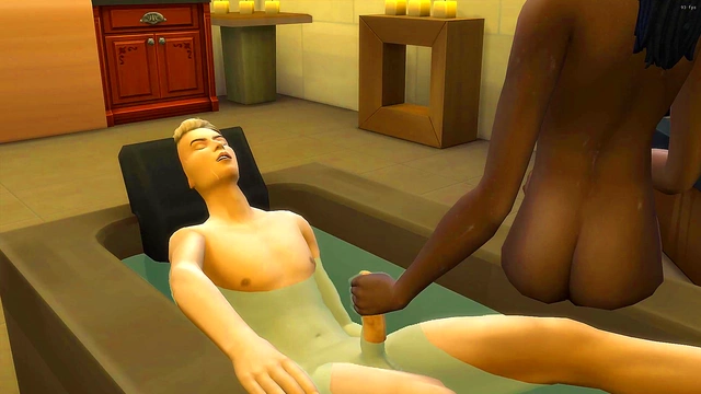 3D Anime Dude Fucks Himself Sensually in the Bathroom