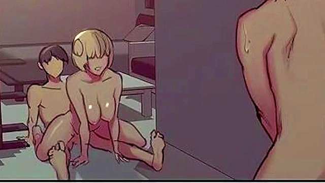 Step-Sister Seduces Ebony Teacher in Anime-Hentai Maid Fantasy