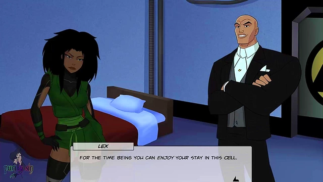 Blonde Batgirl & Big-Titted Starfire Submit to Harley Quinn's Training Session