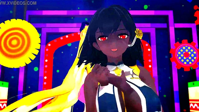 Big-Busted Anime Babe Dances Seductively Under Fireworks Spectacle