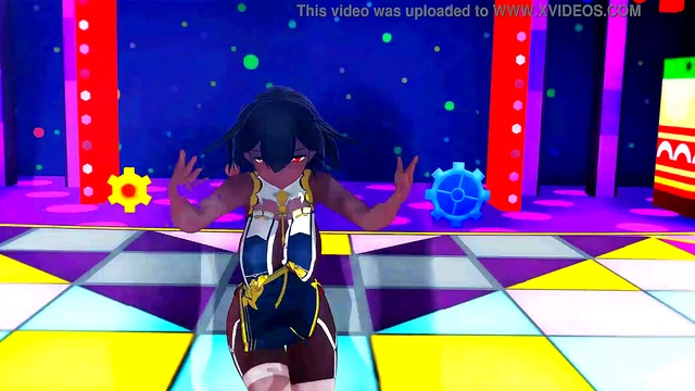 Big-Busted Anime Babe Dances Seductively Under Fireworks Spectacle