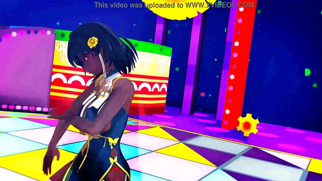 Big-Busted Anime Babe Dances Seductively Under Fireworks Spectacle