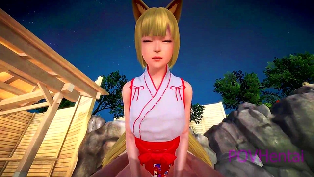 Shrine Maiden Senko-San Cosplays 18yo AnimeFox Fantasy Seduction