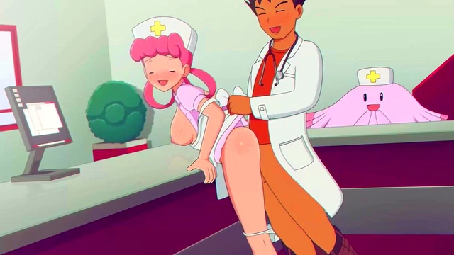 Doctor Brock Fucks Nurse Joy Doggy Style for Inside Cumshot Anime Sex