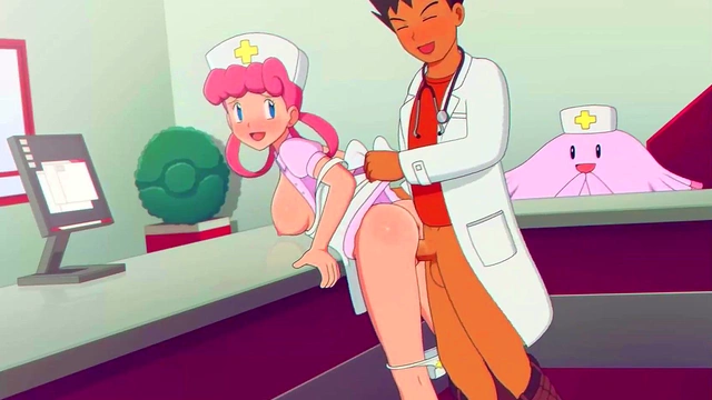 Doctor Brock Fucks Nurse Joy Doggy Style for Inside Cumshot Anime Sex