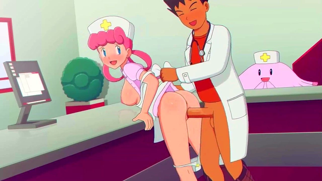 Doctor Brock Fucks Nurse Joy Doggy Style for Inside Cumshot Anime Sex
