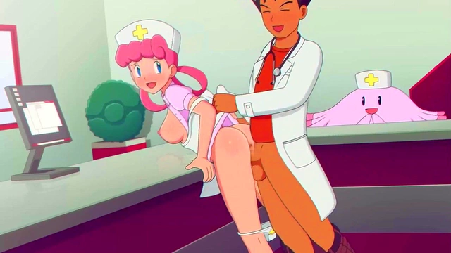 Doctor Brock Fucks Nurse Joy Doggy Style for Inside Cumshot Anime Sex