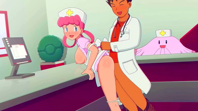 Doctor Brock Fucks Nurse Joy Doggy Style for Inside Cumshot Anime Sex