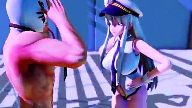 Big-Titted Azur Lane Anime Chick Sucks Big Dick For Explosive Blowjob Cumshot