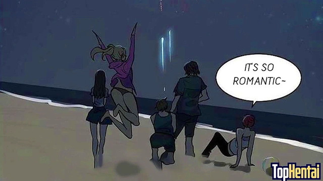 Stepmom Teacher Seduces Stepsisters for Naughty Anime PC Room Fun