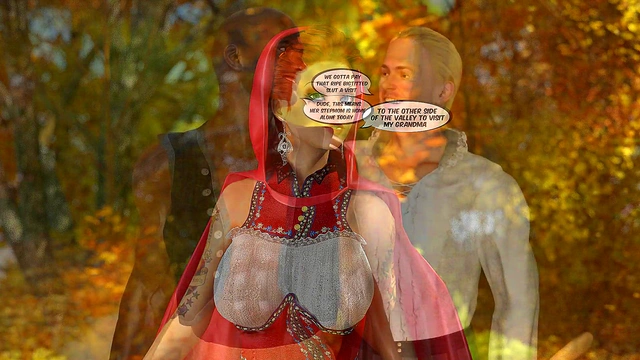 Little Red Riding Hood MILF Gets Wild With Lumberjacks in 3D Group Sex Adventure