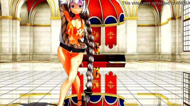 Horny Half-Naked Anime Chick Dances Seductively to Sweet Dreams