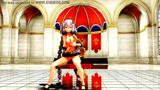 Horny Half-Naked Anime Chick Dances Seductively to Sweet Dreams