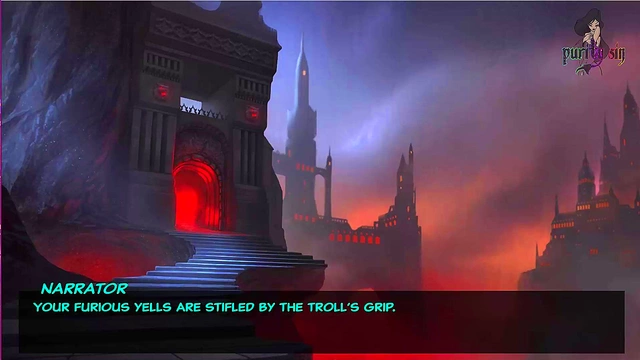 Blue-Haired Monster Girl Gets Rough Outdoor Sex Against Rocks