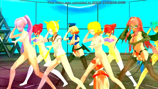 Horny Futanari Demon Dances Seductively Before Hungry Anime Couple