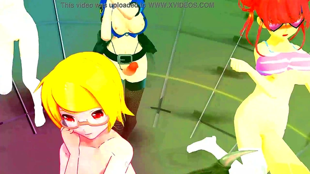 Horny Futanari Demon Dances Seductively Before Hungry Anime Couple