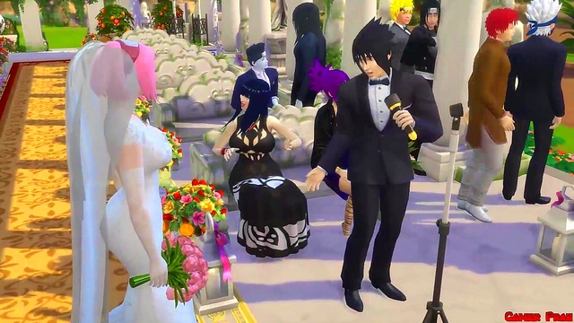 Naruto Hentai – Sakura's Wedding - Cheating Bride Tricks Husband for Hardcore Sex