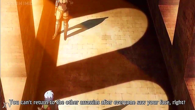 Echidna Rubs Irma’s Medium Boobs in Uncensored Queens Blade Anime Moans