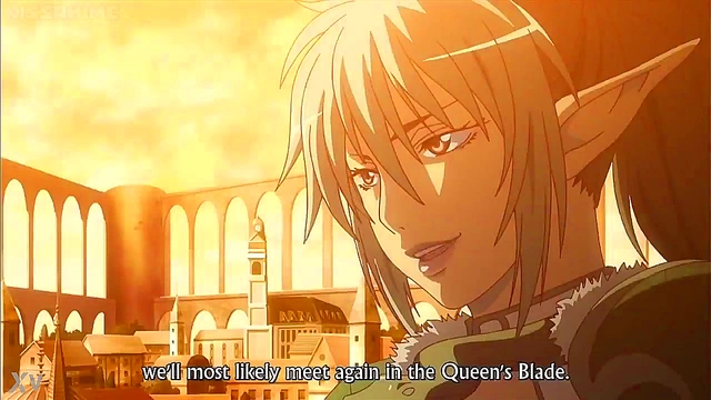 Echidna Rubs Irma’s Medium Boobs in Uncensored Queens Blade Anime Moans