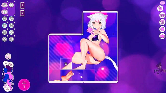 Albino Catgirl Waifu Plays With Big Breasts & Pussy In Hot ASMR Action
