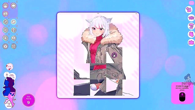 Albino Catgirl Waifu Plays With Big Breasts & Pussy In Hot ASMR Action