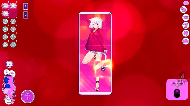 Albino Catgirl Waifu Plays With Big Breasts & Pussy In Hot ASMR Action