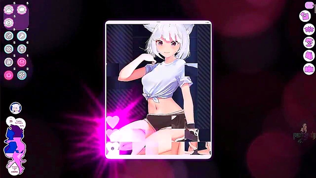 Albino Catgirl Waifu Plays With Big Breasts & Pussy In Hot ASMR Action