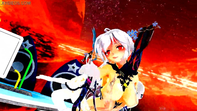 Hentai Anime Girl Dances Seductively While Singing MMD Song